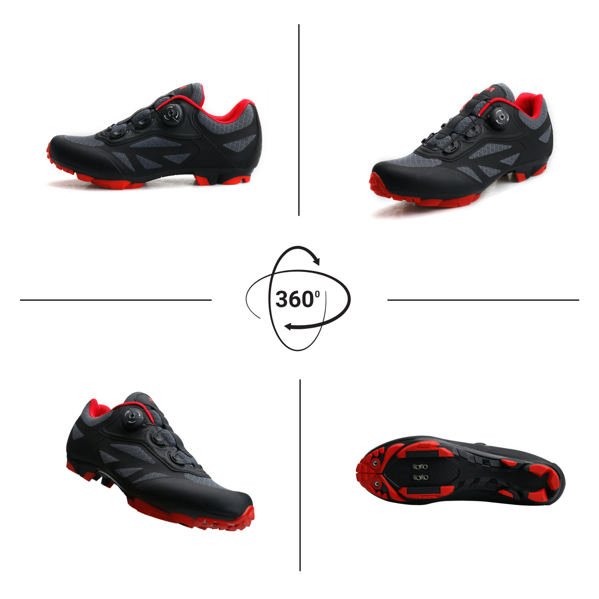 Scarpe MTB Mountain Bike Uomo/Donna Scarpe Spinning Traspiranti, Antiscivolo e Compatibili con Pedali SPD