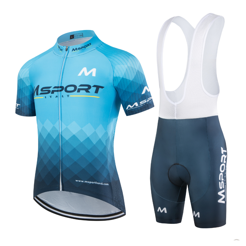 Maglia ciclismo con Pantaloncini imbottiti Gel - Msport 3