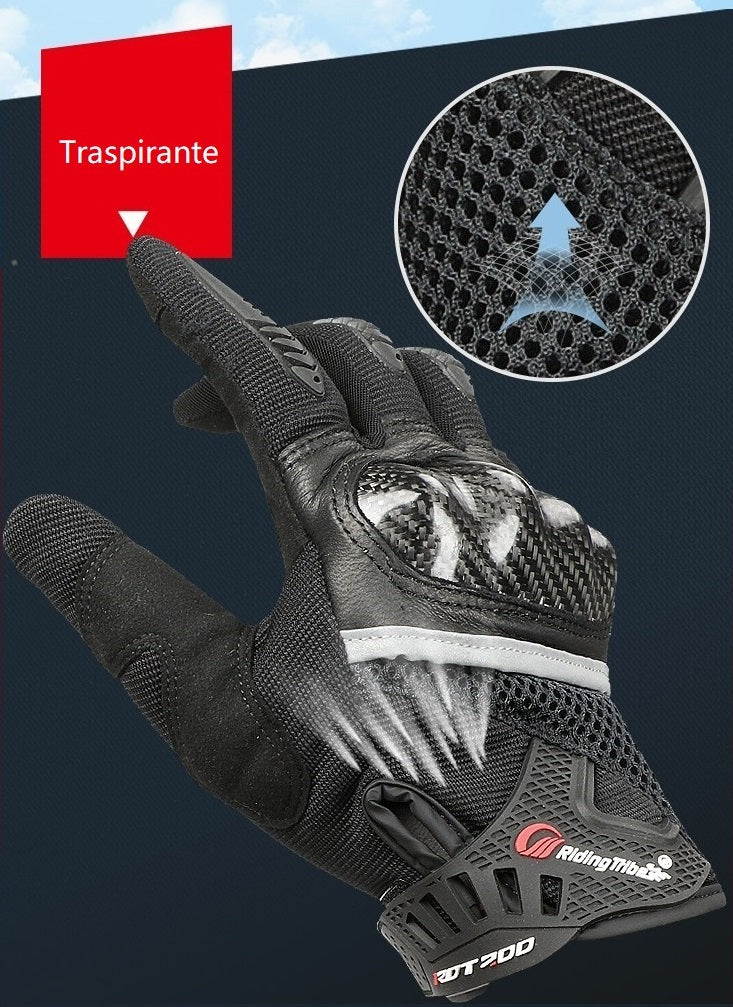 Anti-Fall-Motorradhandschuhe aus Kohlefaser