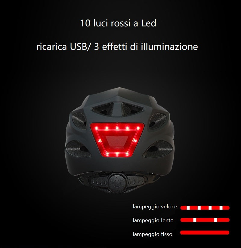 Fahrradhelm mit Vorder- und Rücklicht