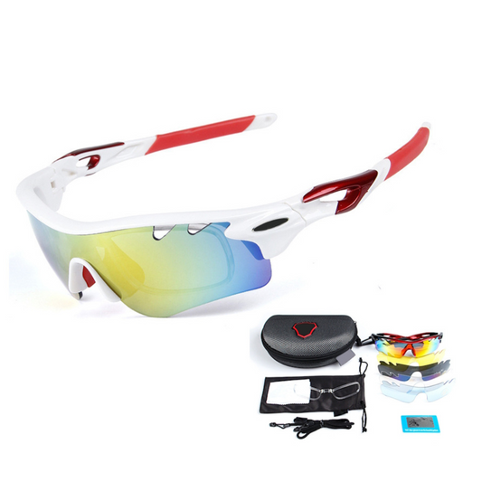 Occhiali ciclismo 5 lenti colorati Anti-UV