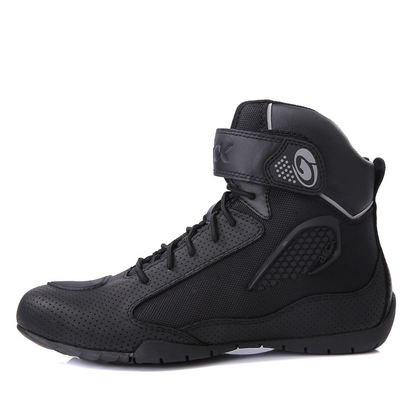 Scarpe Moto in Pelle di bovino Traspirante Antiscivolo