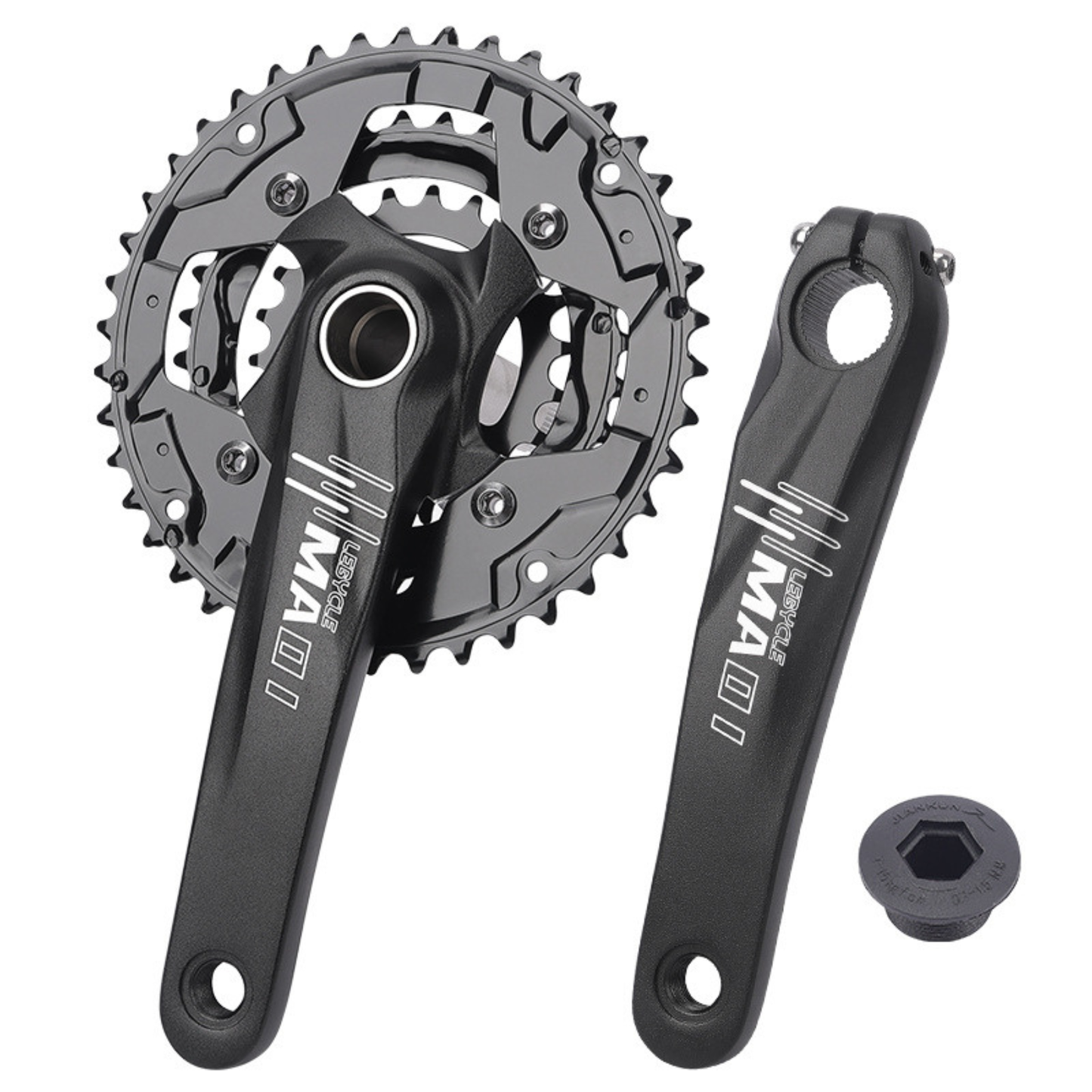 Guarnitura Tripla 42/32/24T per MTB/Bici da Strada/BMX – Set Pedivelle 170mm, Compatibile con Trasmissioni 9 e 10 velocità, Guarnitura Leggera e Resistente per Upgrade Bicicletta