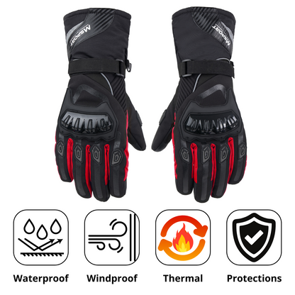Guanti Moto Invernali Termici 100% Impermeabili – Protezione Antivento, Caldi e Confortevoli per Tutte le Stagioni
