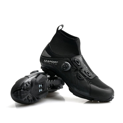Scarpe Ciclismo MTB Invernale Antiscivolo Antipioggia, Scarpe Mountain Bike Uomo/Donna Compatibile Pedali SPD
