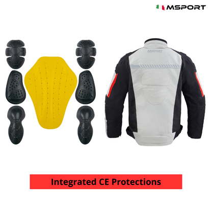 Giacca Moto da Uomo 4 Stagioni Impermeabile Antivento con Fodera Termica Rimovibile e Protezioni CE Integrate