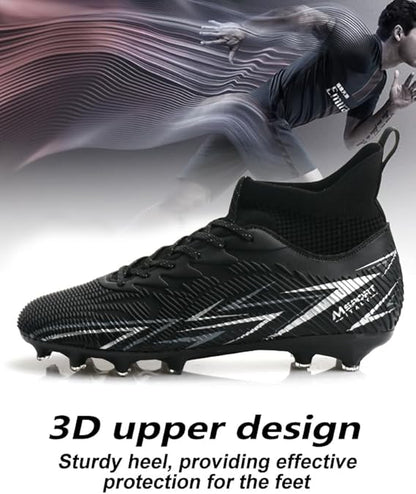 Scarpe da Calcio Bambini/Ragazzi con Tacchetti – Antiscivolo, Leggere e Confortevoli – Ideali per Erba Naturale e Sintetica