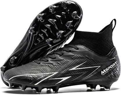 Scarpe da Calcio Bambini/Ragazzi con Tacchetti – Antiscivolo, Leggere e Confortevoli – Ideali per Erba Naturale e Sintetica
