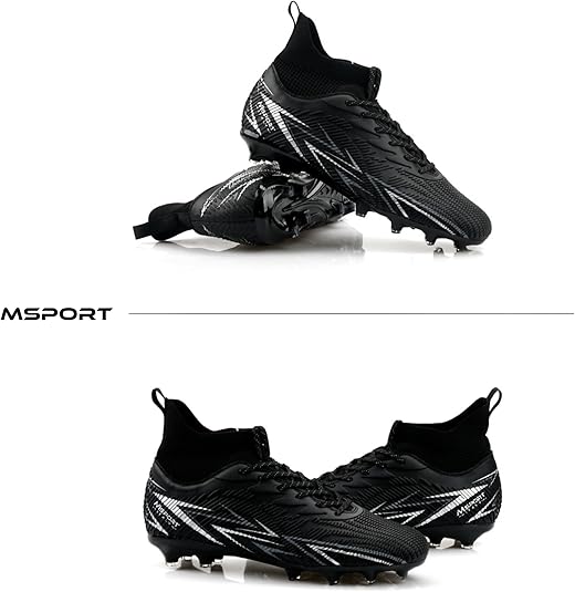 Scarpe da Calcio Bambini/Ragazzi con Tacchetti – Antiscivolo, Leggere e Confortevoli – Ideali per Erba Naturale e Sintetica