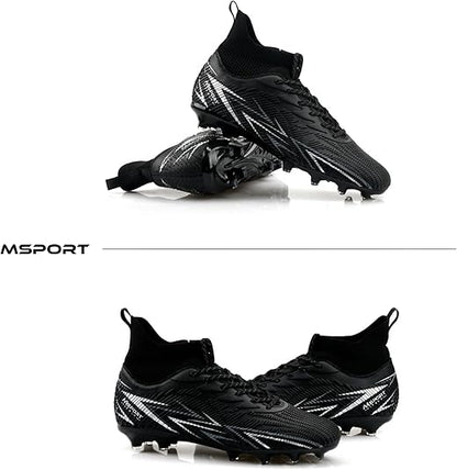 Scarpe da Calcio Bambini/Ragazzi con Tacchetti – Antiscivolo, Leggere e Confortevoli – Ideali per Erba Naturale e Sintetica