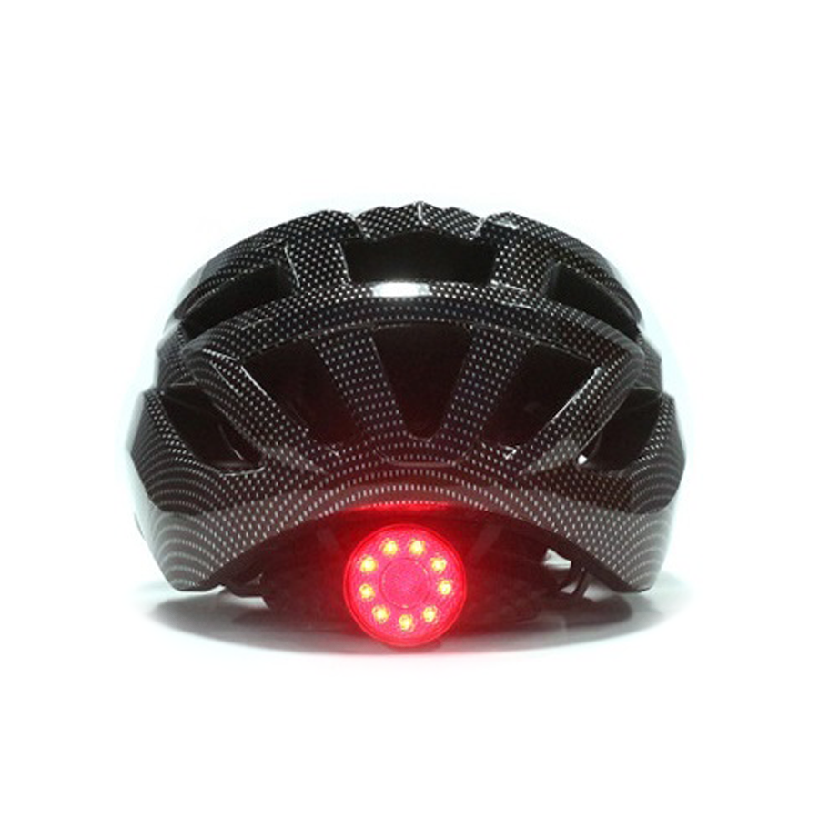 Casco ciclismo con fanale posteriore