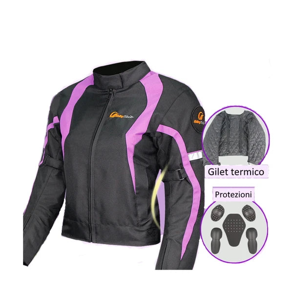 Wasserdichte Damen-Motorradjacke + Hose 